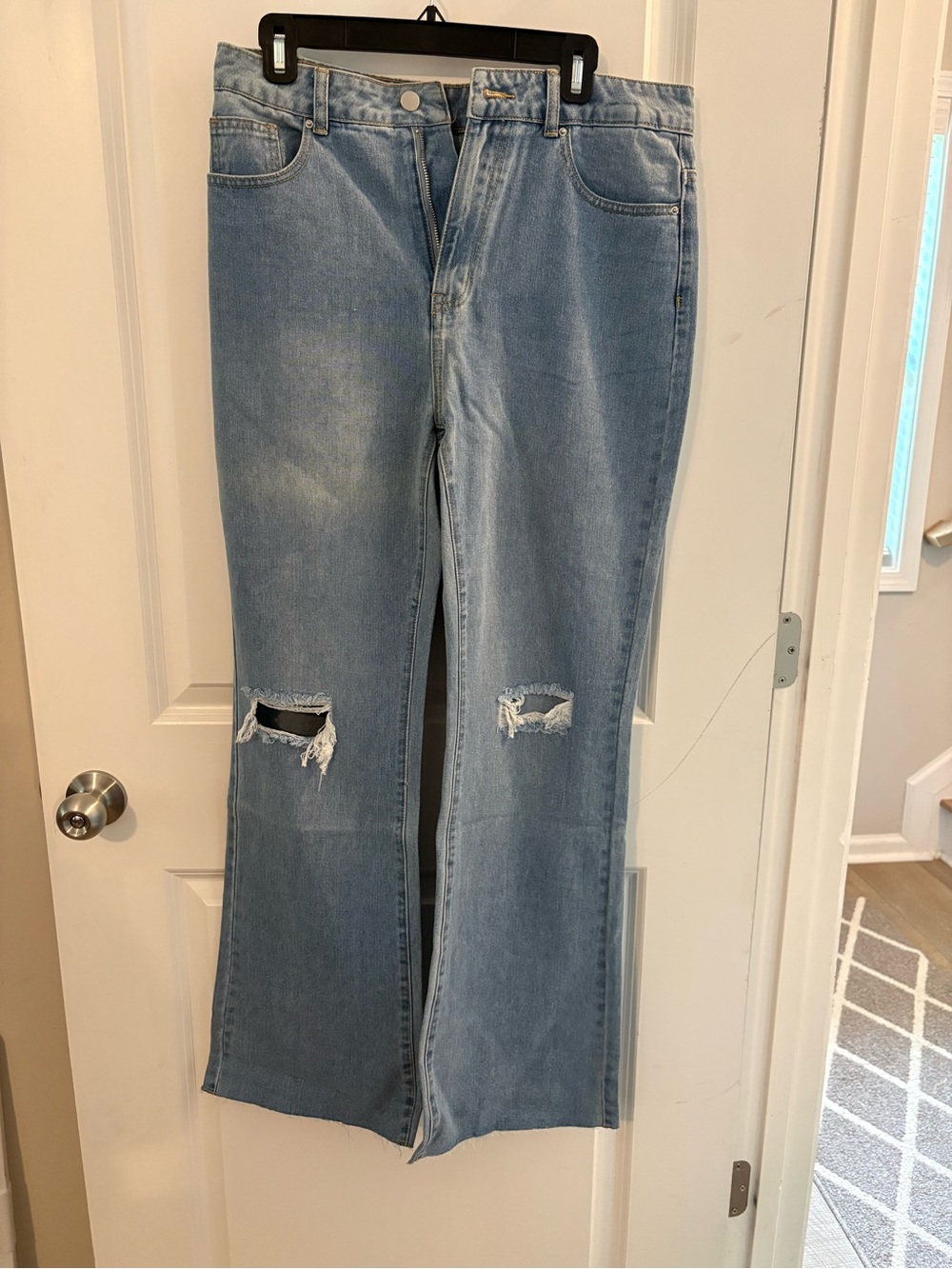 Light Blue Distressed Women's Jeans
